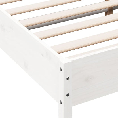 Giroletto senza Materasso Bianco 180x200 cm Legno Massello Pino | homemem39