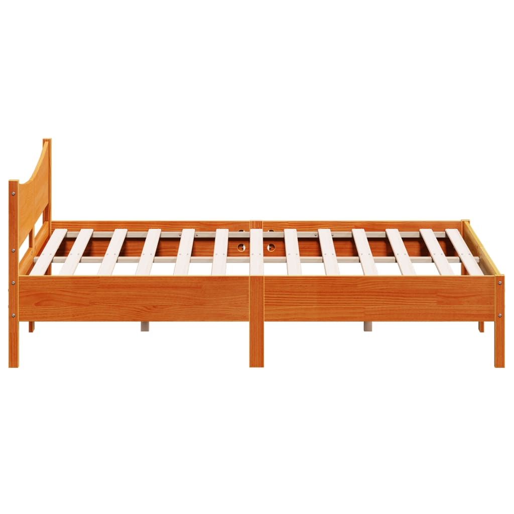 Giroletto senza Materasso Marrone Cera 180x200 cm Legno di Pino | homemem39