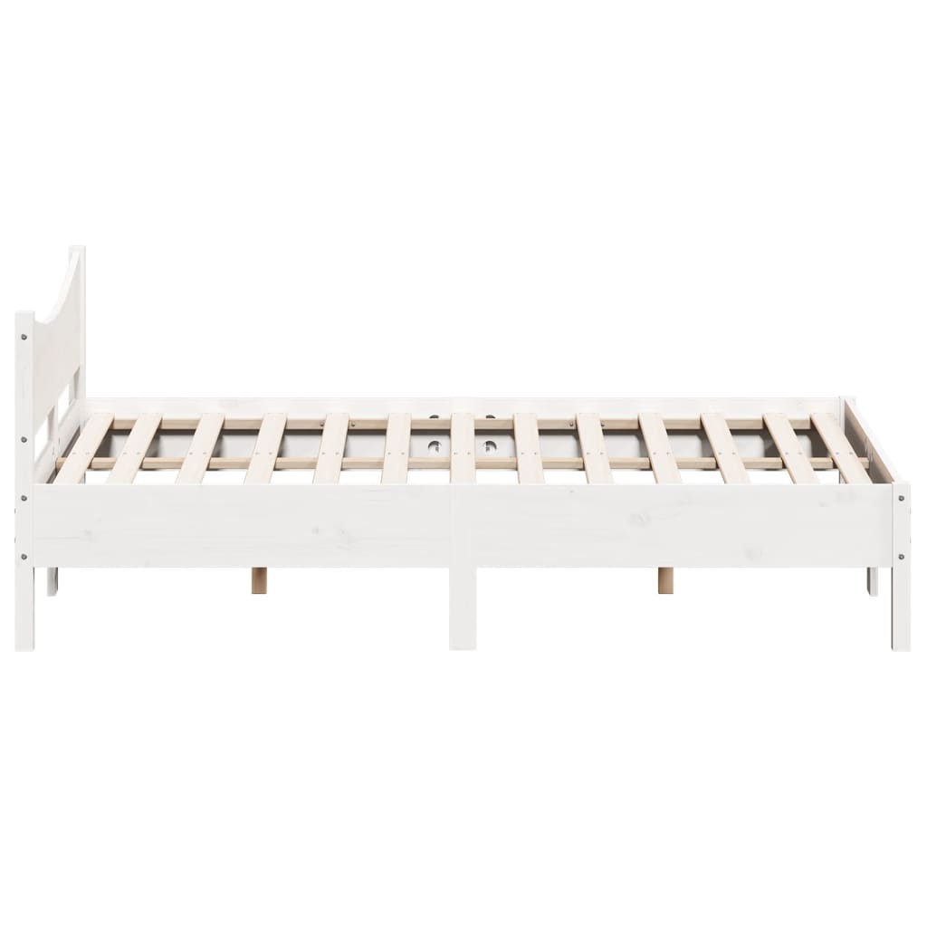 Giroletto senza Materasso Bianco 160x200 cm Legno Massello Pino | homemem39