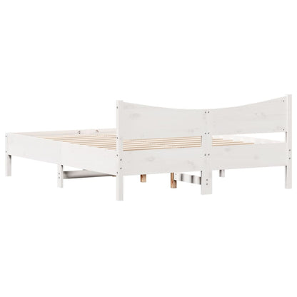Giroletto senza Materasso Bianco 160x200 cm Legno Massello Pino | homemem39