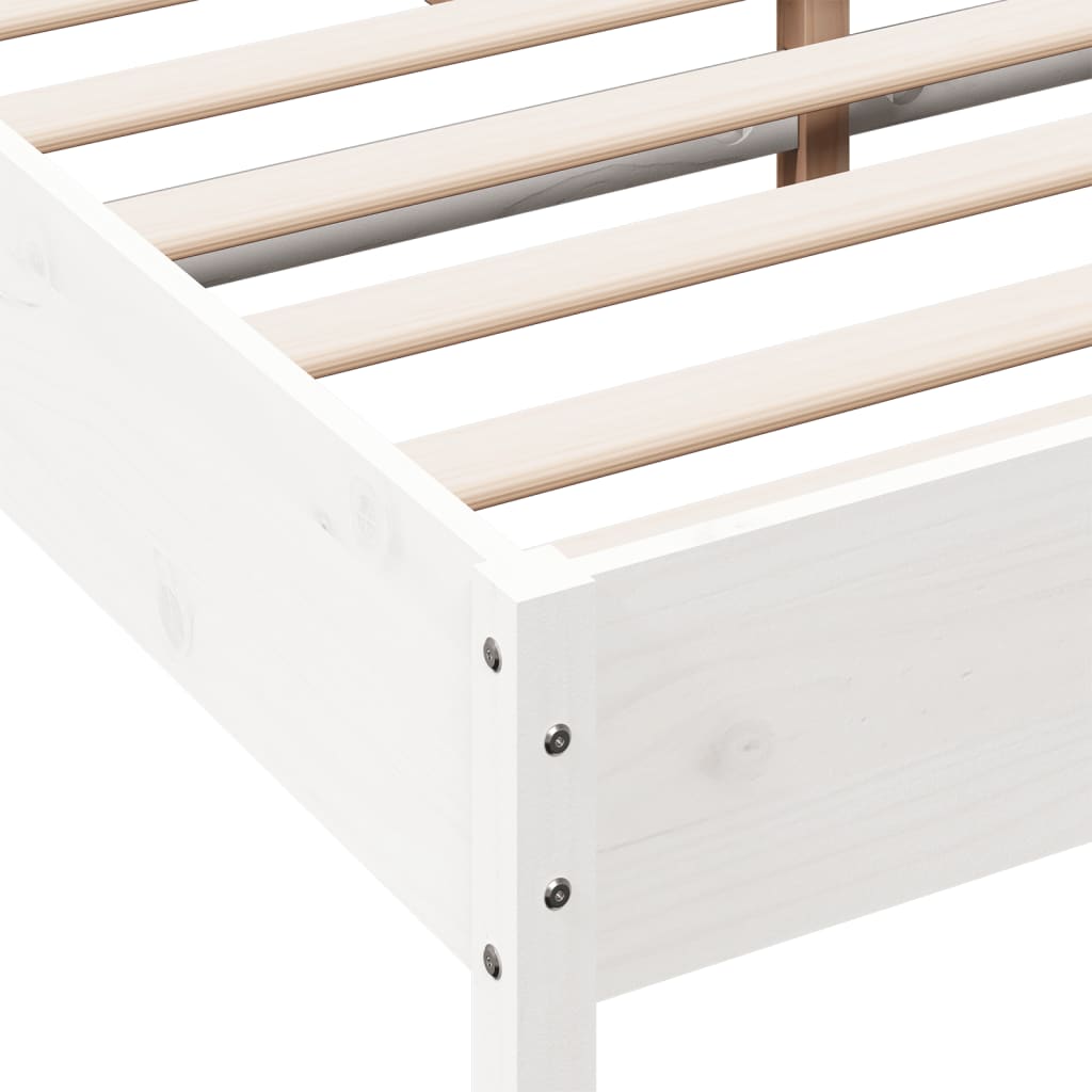 Giroletto senza Materasso Bianco 160x200 cm Legno Massello Pino | homemem39