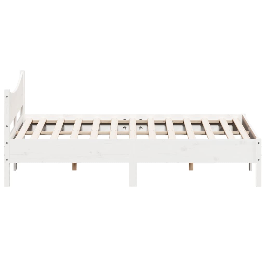 Giroletto senza Materasso Bianco 150x200 cm Legno Massello Pino | homemem39