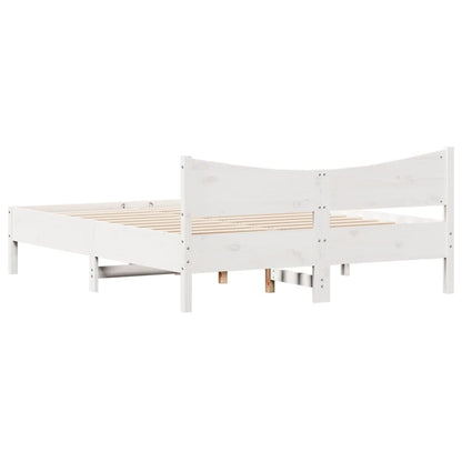 Giroletto senza Materasso Bianco 150x200 cm Legno Massello Pino | homemem39