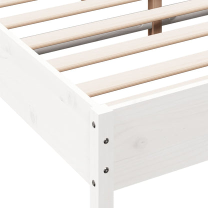 Giroletto senza Materasso Bianco 150x200 cm Legno Massello Pino | homemem39