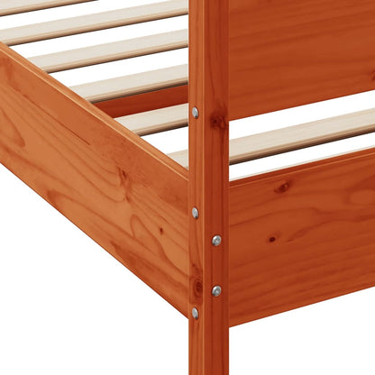 Giroletto senza Materasso Marrone Cera 200x200 cm Legno di Pino | homemem39