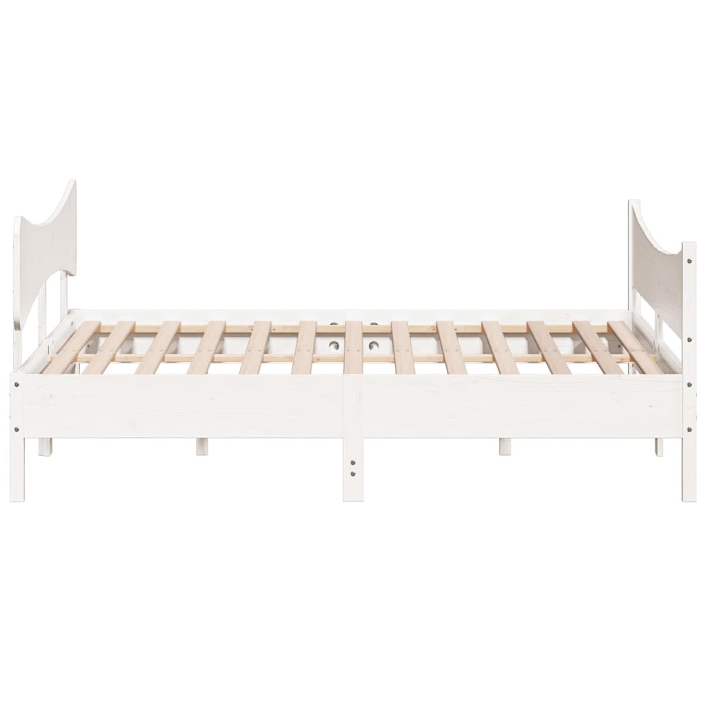 Giroletto senza Materasso Bianco 180x200 cm Legno Massello Pino | homemem39