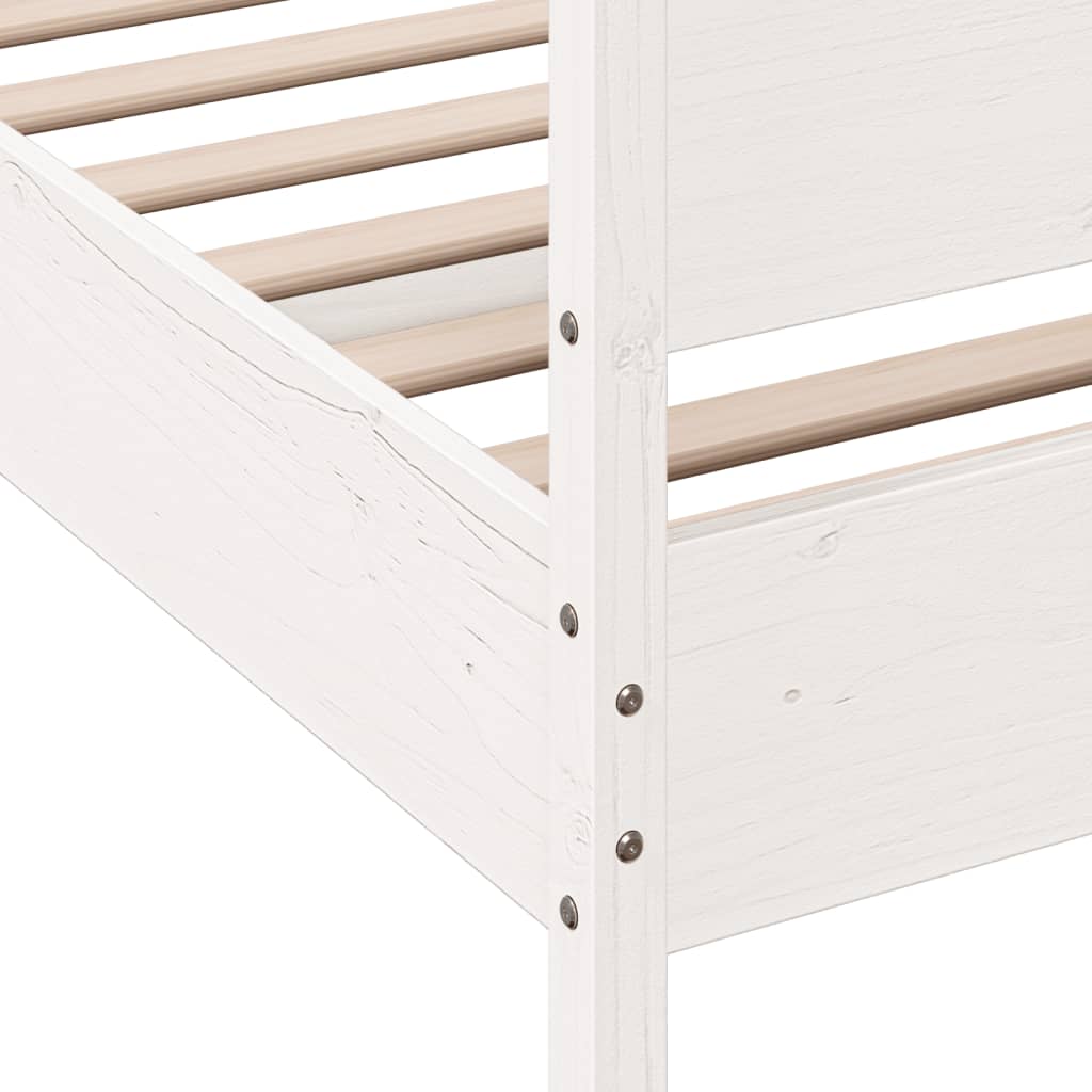 Giroletto senza Materasso Bianco 180x200 cm Legno Massello Pino | homemem39