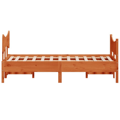 Giroletto senza Materasso Marrone Cera 120x200 cm Legno di Pino | homemem39