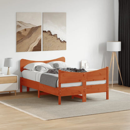 Giroletto senza Materasso Marrone Cera 120x200 cm Legno di Pino | homemem39
