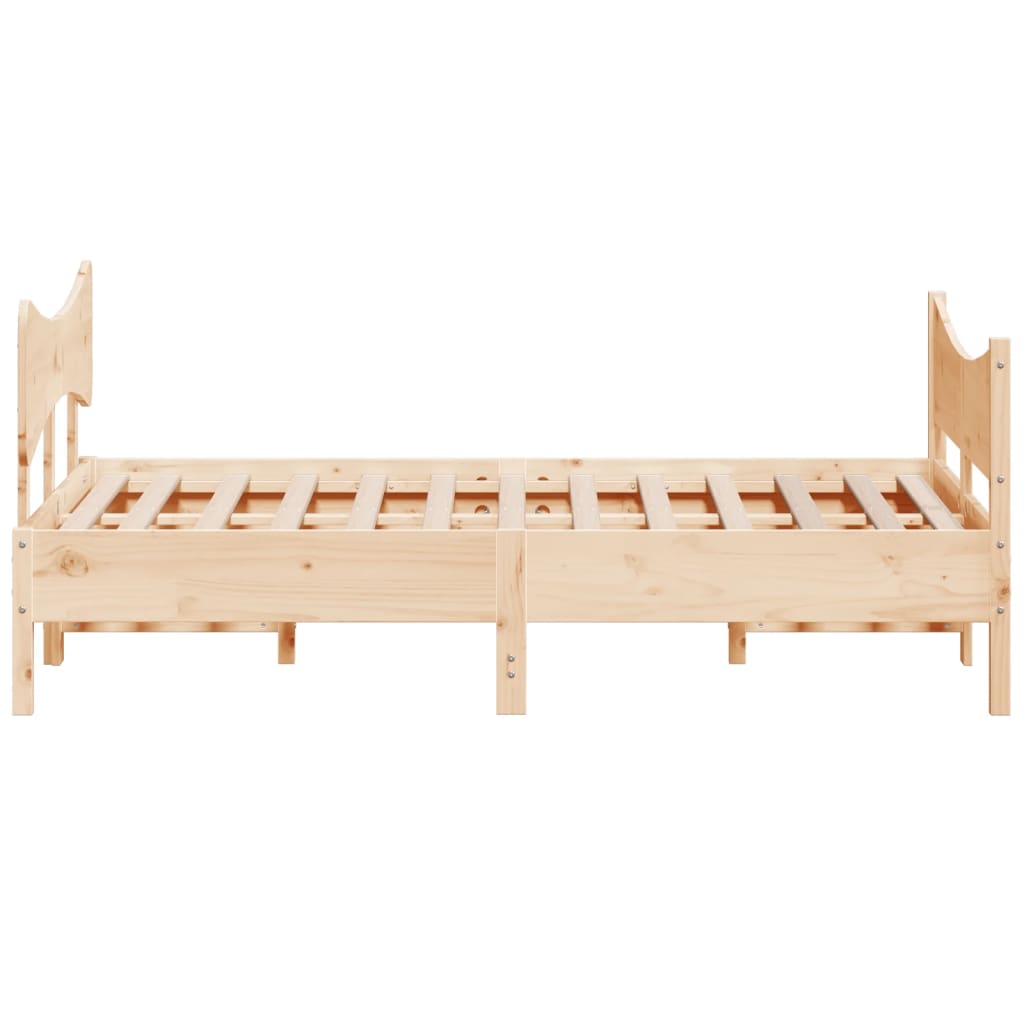 Letto senza Materasso 135x190 cm in Legno Massello di Pino | homemem39