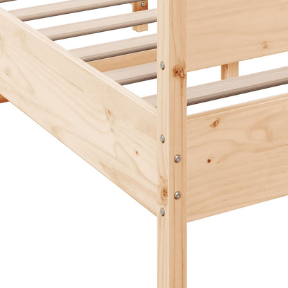 Letto senza Materasso 135x190 cm in Legno Massello di Pino | homemem39