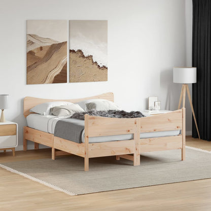 Letto senza Materasso 135x190 cm in Legno Massello di Pino | homemem39