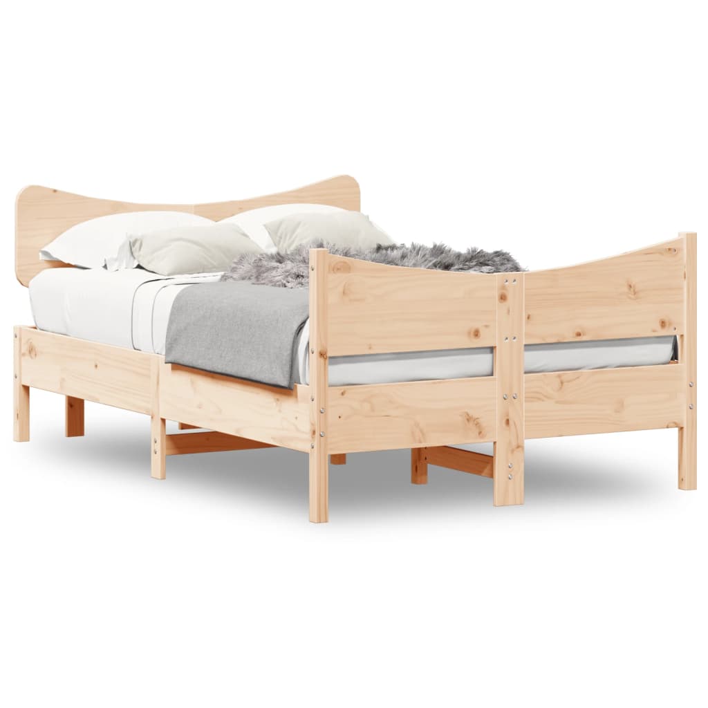 Letto senza Materasso 120x190 cm in Legno Massello di Pino | homemem39