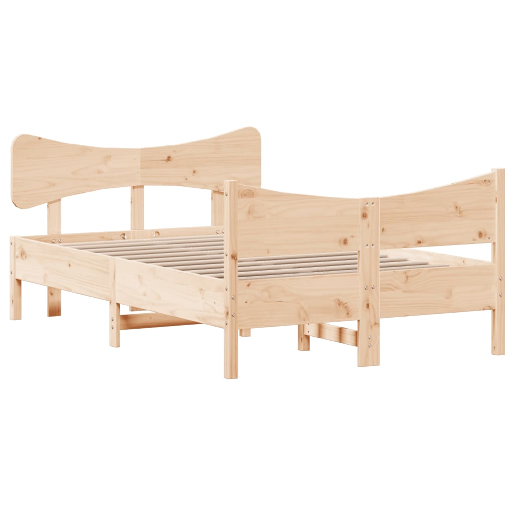 Letto senza Materasso 120x190 cm in Legno Massello di Pino | homemem39