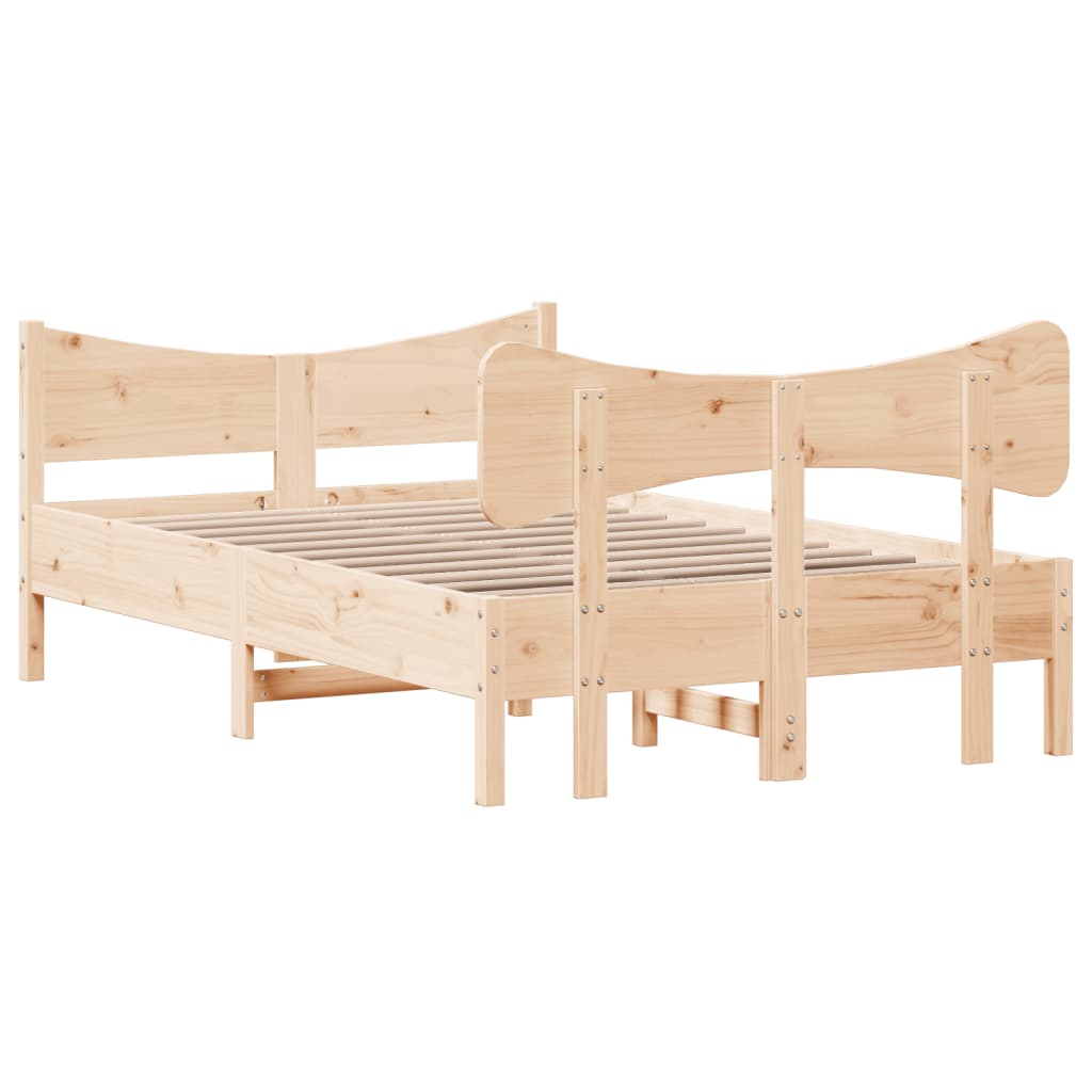 Letto senza Materasso 120x190 cm in Legno Massello di Pino | homemem39