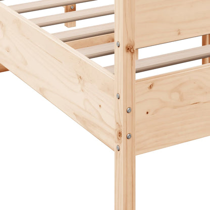 Letto senza Materasso 120x190 cm in Legno Massello di Pino | homemem39