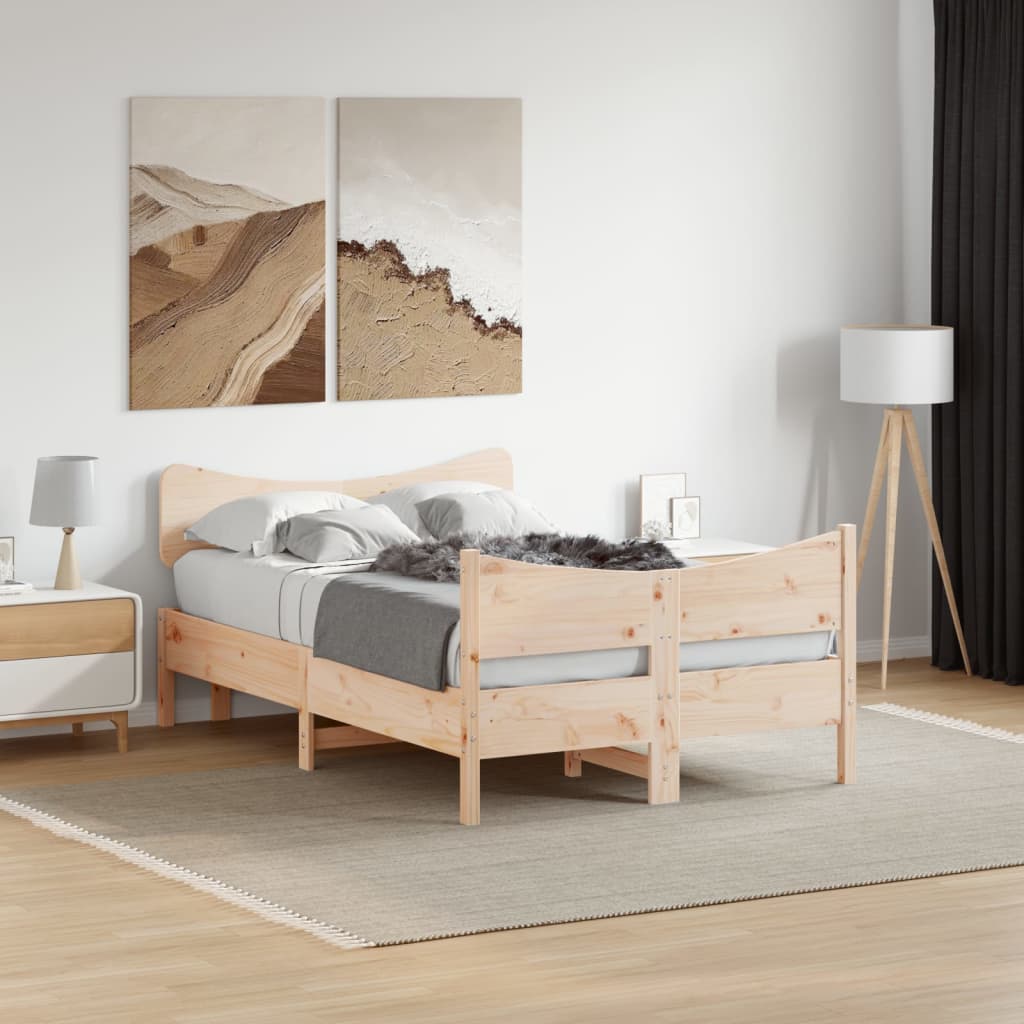 Letto senza Materasso 120x190 cm in Legno Massello di Pino | homemem39