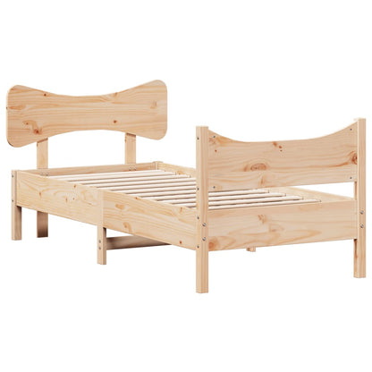 Letto senza Materasso 90x190 cm in Legno Massello di Pino - homemem39