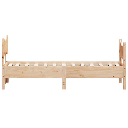 Giroletto senza Materasso 75x190 cm in Legno Massello di Pino | homemem39