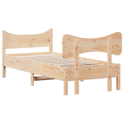 Giroletto senza Materasso 75x190 cm in Legno Massello di Pino | homemem39