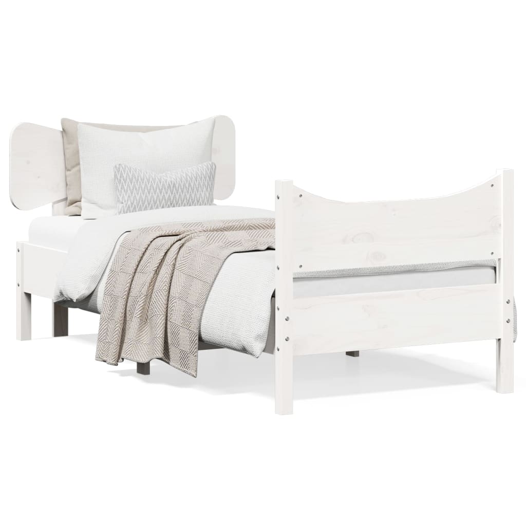 Giroletto senza Materasso Bianco 75x190 Legno Massello di Pino | homemem39