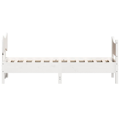 Giroletto senza Materasso Bianco 75x190 Legno Massello di Pino | homemem39