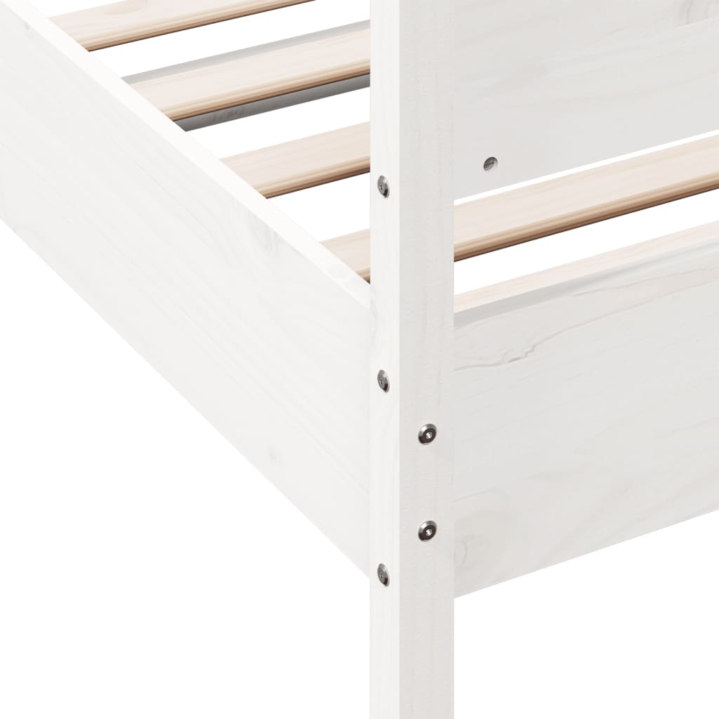 Giroletto senza Materasso Bianco 75x190 Legno Massello di Pino | homemem39