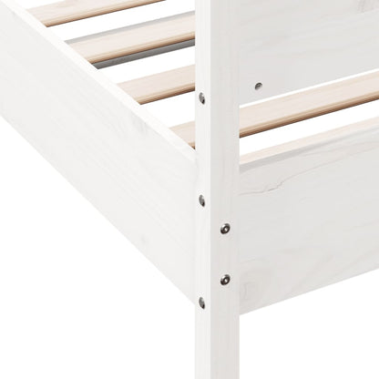 Giroletto senza Materasso Bianco 75x190 Legno Massello di Pino | homemem39