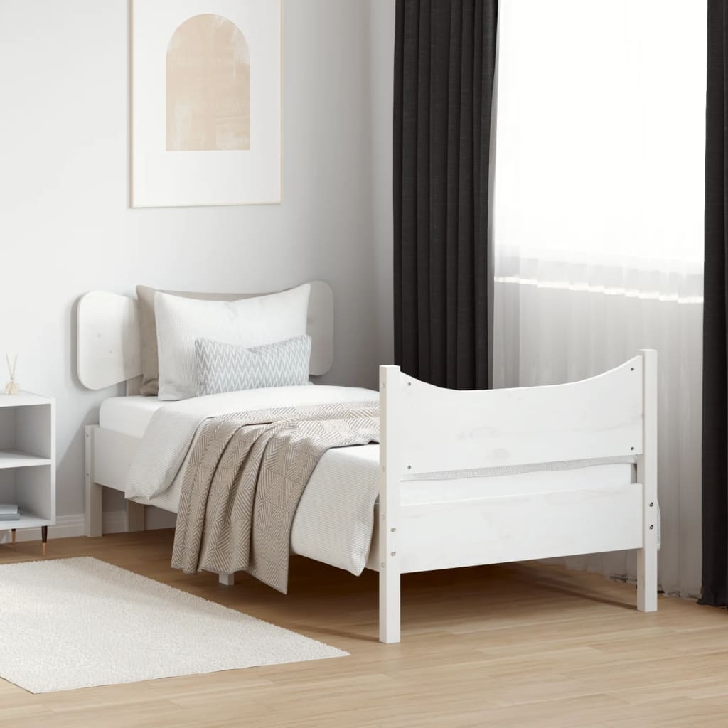 Giroletto senza Materasso Bianco 75x190 Legno Massello di Pino | homemem39