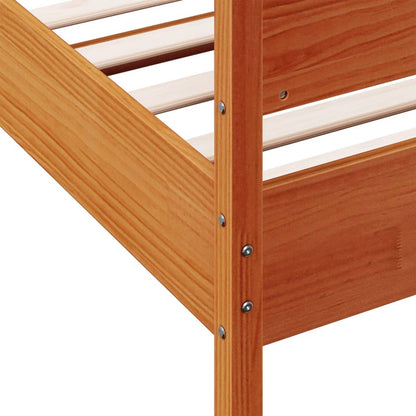 Letto senza Materasso Marrone Cera 75x190 cm in Legno di Pino | homemem39