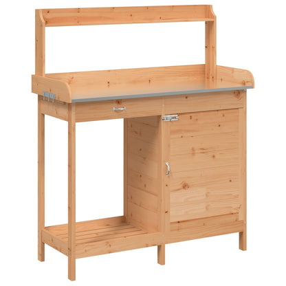Tavolo Invaso Mobile Marrone 110,5x45x124,5cm Massello Abete