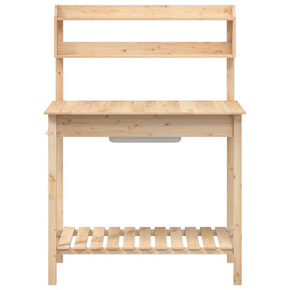 Tavolo Invaso con Lavello 47,5x44x139,5 cm Massello Abete