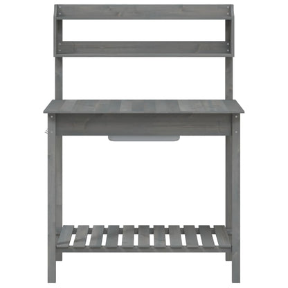 Tavolo Invaso con Lavello Grigio 147,5x44x139,5 Massello Abete