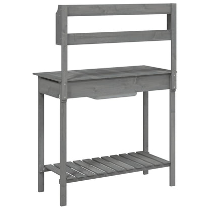 Tavolo Invaso con Lavello Grigio 147,5x44x139,5 Massello Abete