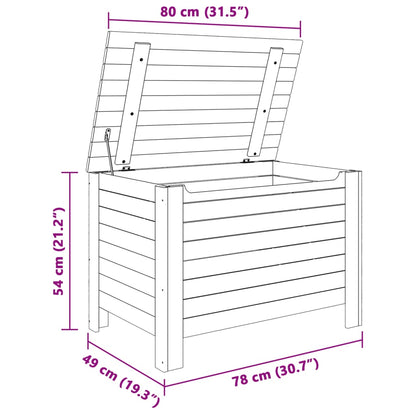 Contenitore con Coperchio RANA 80x49x54 cm Legno Massello Pino - homemem39