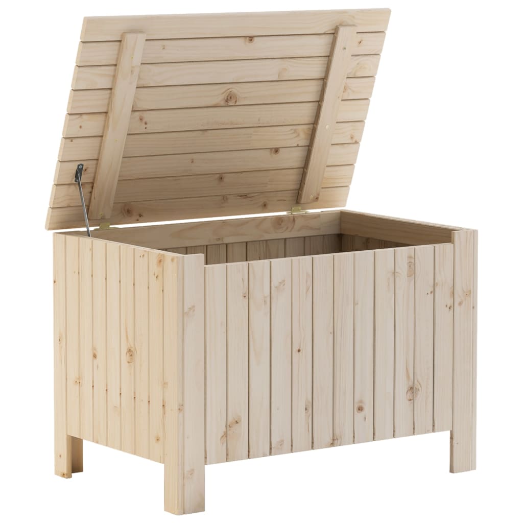 Contenitore con Coperchio RANA 80x49x54 cm Legno Massello Pino - homemem39