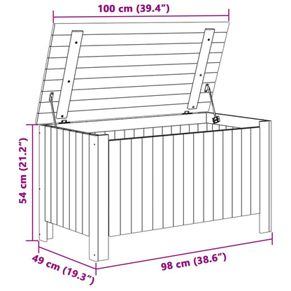 Contenitore con Coperchio RANA 100x49x54 cm Legno Massello Pino - homemem39