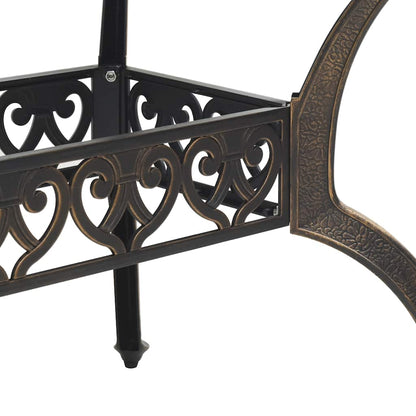 Set da Pranzo da Giardino 5 pz Bronzo in Alluminio Pressofuso | homemem39