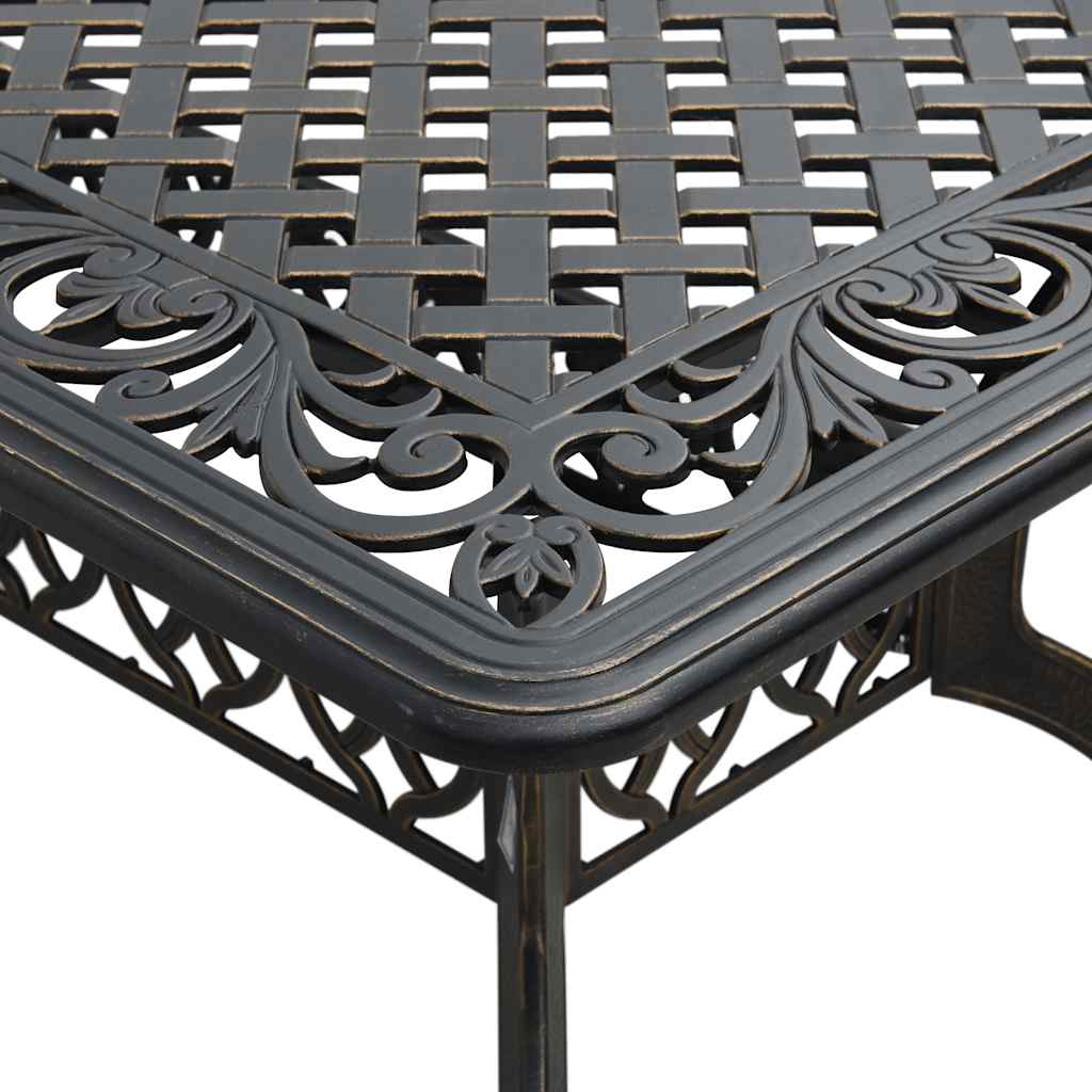 Set da Pranzo da Giardino 5 pz Bronzo in Alluminio Pressofuso | homemem39