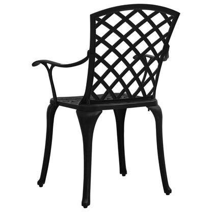Sedie da Giardino 6 pz in Alluminio Pressofuso Nero | homemem39