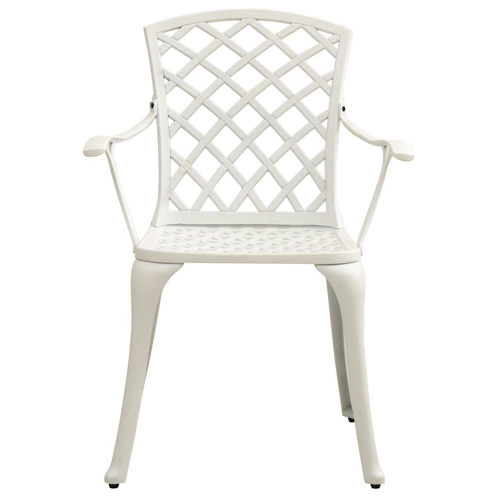Sedie da Giardino 6 pz in Alluminio Pressofuso Bianco | homemem39