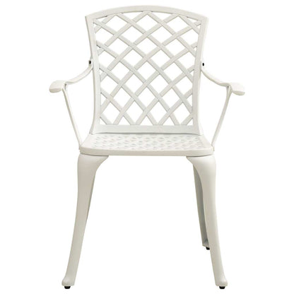 Sedie da Giardino 6 pz in Alluminio Pressofuso Bianco | homemem39