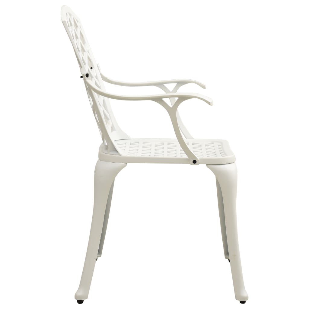 Sedie da Giardino 6 pz in Alluminio Pressofuso Bianco | homemem39