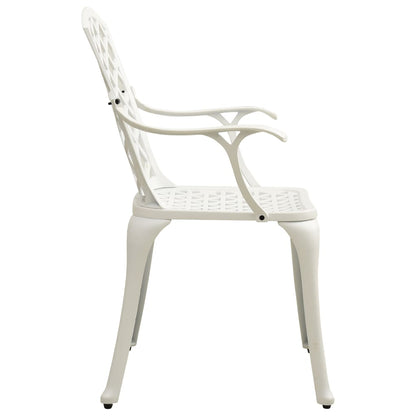 Sedie da Giardino 6 pz in Alluminio Pressofuso Bianco | homemem39
