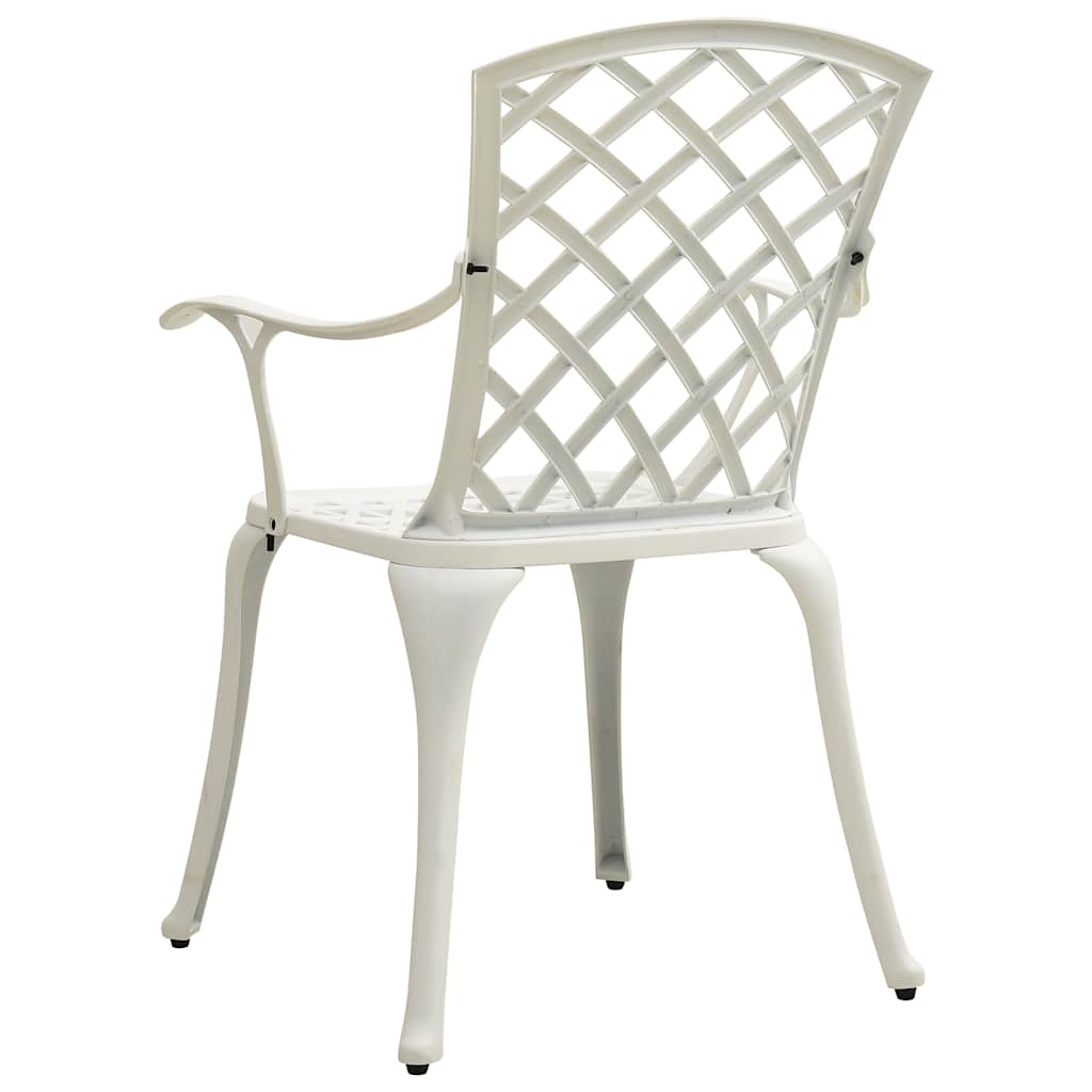 Sedie da Giardino 6 pz in Alluminio Pressofuso Bianco | homemem39