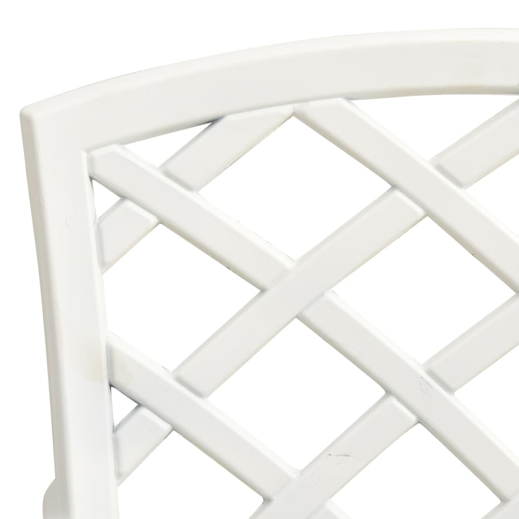 Sedie da Giardino 6 pz in Alluminio Pressofuso Bianco | homemem39
