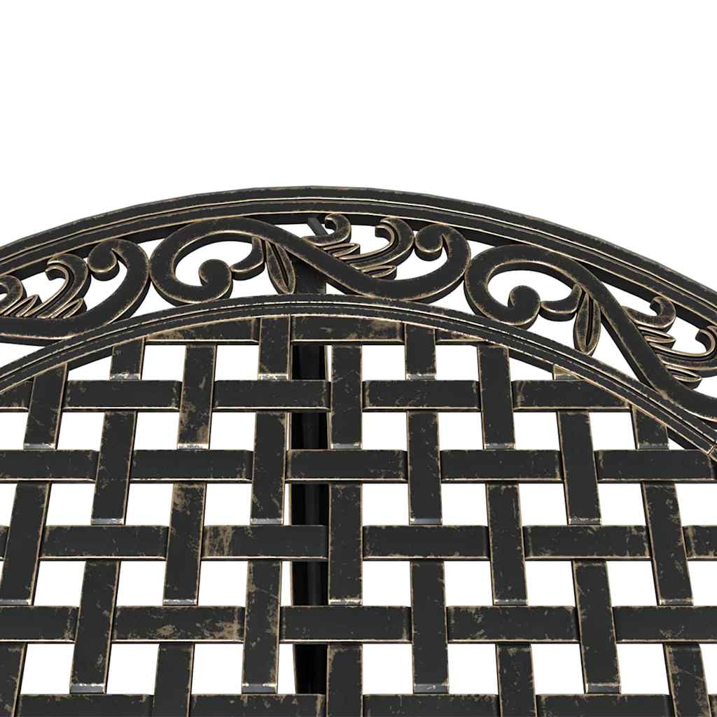 Set da Pranzo da Giardino 5 pz Bronzo in Alluminio Pressofuso | homemem39
