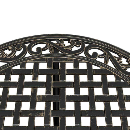 Set da Pranzo da Giardino 5 pz Bronzo in Alluminio Pressofuso | homemem39