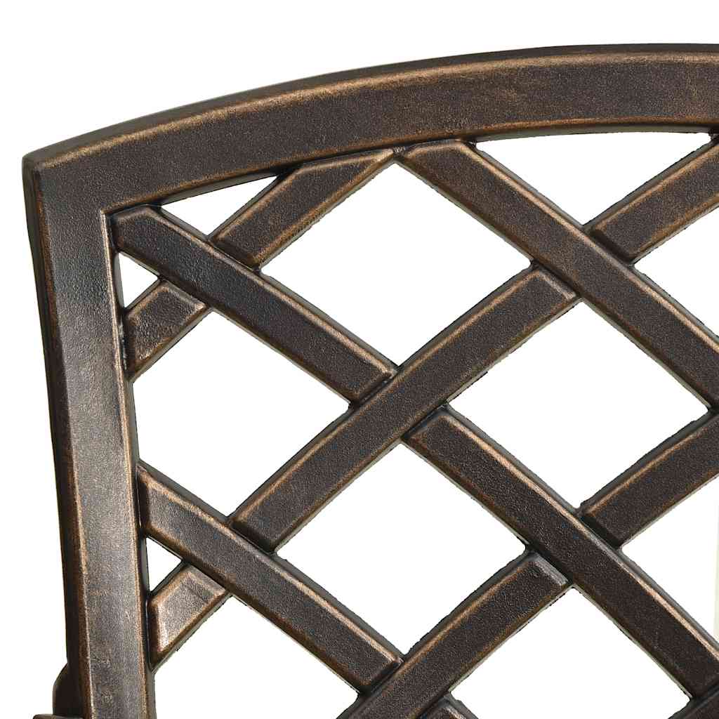 Set da Pranzo da Giardino 5 pz Bronzo in Alluminio Pressofuso | homemem39