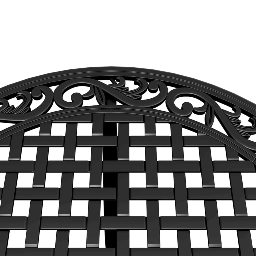 Set da Pranzo da Giardino 5 pz Nero in Alluminio Pressofuso | homemem39